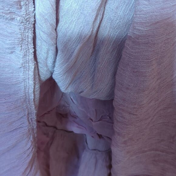 Soft Surroundings Italian Dreams Mauve Blush Pink Romantic Maxi Dress M - Picture 5 of 8